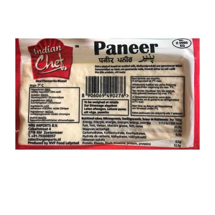 Indian chef Paneer